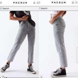 Pacsun Gray High Rise Straight Jeans Size 25